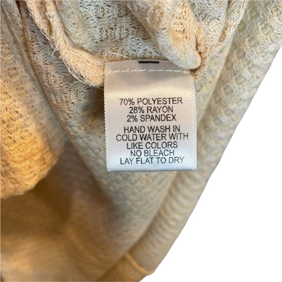 Gibson Look Thermal V-Neck Tunic in Oat / Beige Medium NWT NEW - Picture 6 of 7